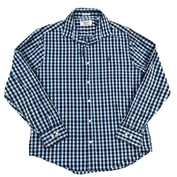 Original Penguin Button Down Shirt Mens Large Classic Fit Blue - Picture 1 of 7